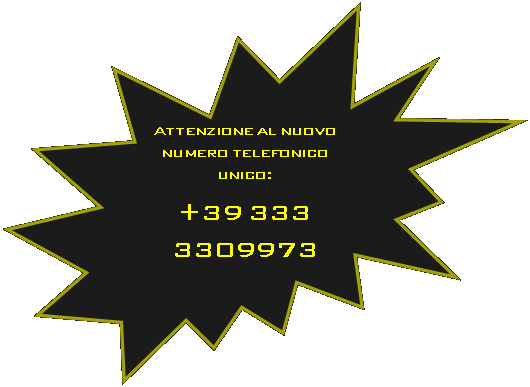 Esplosione: 14 punte: Attenzione al nuovo numero telefonico unico: +39 333 3309973