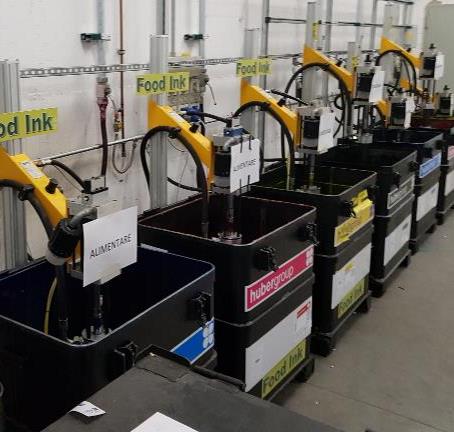 Pompe Pneumatiche BETZ per inchiostro Offset. Alimentate con container da 300 KG